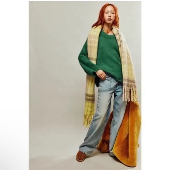 Free People Harrison Bunny Fuzzy Pullover Crewneck Sweater - Picture 3 of 11